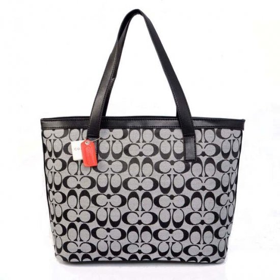 Coach Logo Monogram Medium Grey Totes BJT | Women